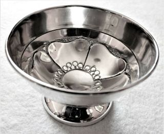 A Solid Silver Danish Bowl By Christian.  F.  Heise.  1919.  One Hundred Years Old.