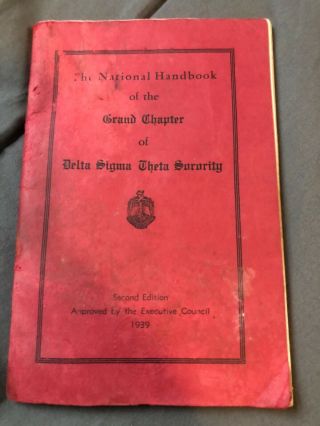 Rare Delta Sigma Theta 1939 National Handbook 2nd Edition