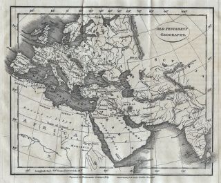 1816 Old Testament Geography Copper Plate Engraved Map