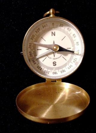 Vintage Collector Compass 1 3/4 " Diameter - Made West Germany