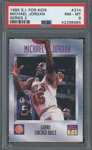 1995 Si Sports Illustrated For Kids Michael Jordan 374 Bulls Psa 8 Rare