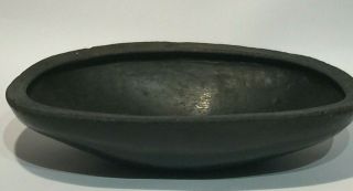Antique Early 20th C Indian Trencher/bread Bowl Hand Carved Heavyweight Wood