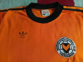 Rare Vintage Player / Match Worn Newport County Adidas Shirt 1975/76 14 Medium
