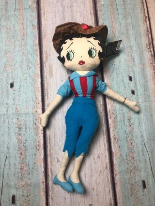 Betty Boop Vintage 19  Cowboy Betty " Stuffed Doll Cowboy Hat