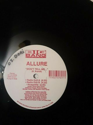Allure ‎– Don ' t Tell Me.  (Rare Freestyle) VG, 2