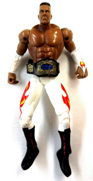 Vtg 1999 Toy Biz Booker T Wcw Wwe Wwf Star Action Figure Hof Toys Collector Rare