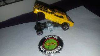 Rare 1969 Mattel Hot Wheels Redline Snake Don Prudhomme Mongoose Yellow W/badge