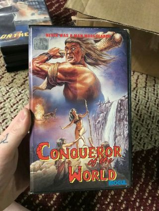 Conqueror Of The World Mogul Rare Oop Vhs Big Box Slip