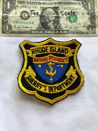 Rare Natural Resources Rhode Island Police Patch (sheriff 