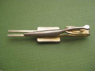 Vintage Fly Fishing Tie Clip clasp old real hook Hankok gold gift for fisherman 3