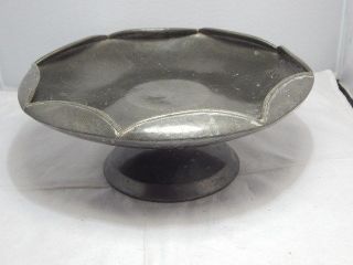 Warric 6045 Arts And Crafts Hammered Pewter Tazza 23cm Diameter & 10cm High