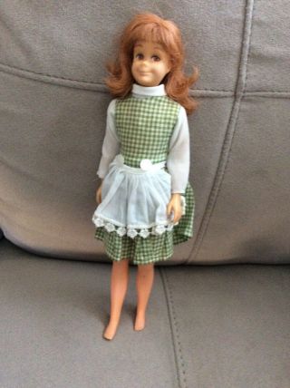 Darling Vintage Redhead Titian Bend Knees Scooter Doll & Tagged Cricket Dress