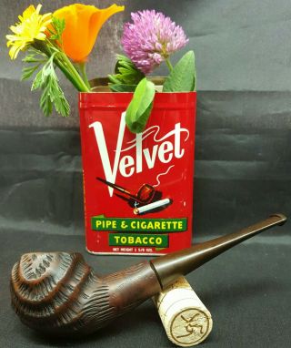 Rare Vintage Estate Tobacco Pipe The Tinder Box " Grenoble " (41) Made In France
