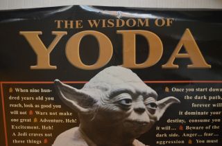 RARE “Vintage” Wisdom of Yoda Poster (Copyright Lucasfilm,  1997) 2