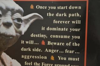 RARE “Vintage” Wisdom of Yoda Poster (Copyright Lucasfilm,  1997) 3