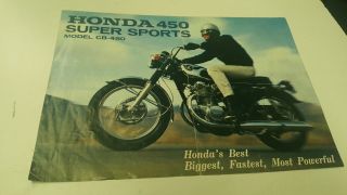 1972 ? Honda 450 Sports Motorcycle Sales Brochure Rare