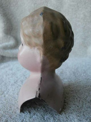 Antique German Minerva Tin Doll Head 4 1/4 