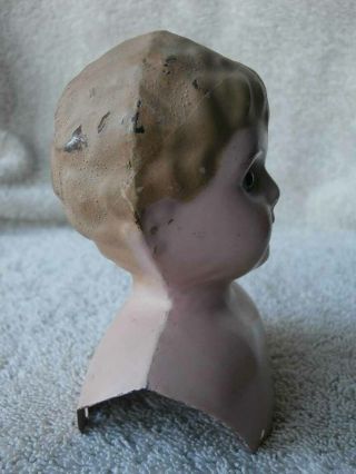 Antique German Minerva Tin Doll Head 4 1/4 