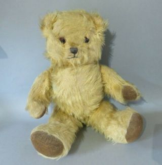 Gorgeous Antique Vintage Mohair Teddy Bear With Bells In His Ears