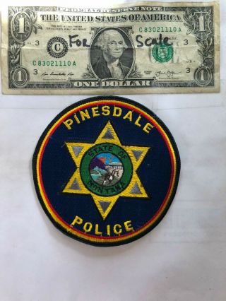 Rare Pinesdale Montana Police Patch In Great Shape
