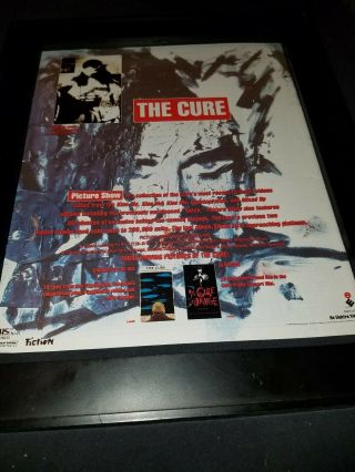 The Cure Picture Show Rare Promo Poster Ad Framed