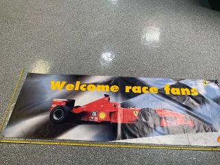 Ferrari Formula Racing Banner Huge 3x8 Foot " Rare Printed On Both Sides "