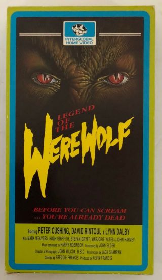 Legend Of The Werewolf Rare & Oop Horror Movie Interglobal Video Vhs