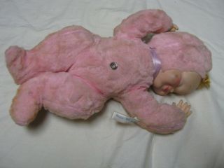 Vintage Rushton Star Creation Stuffed Toy Rubber Face Sleeping Baby 2