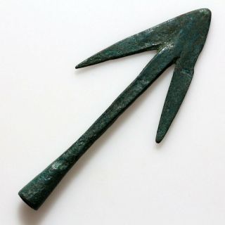 Very Rare - Ancient Greek Meteline Long Shot Arrowhead Circa 500 - 300 Bc