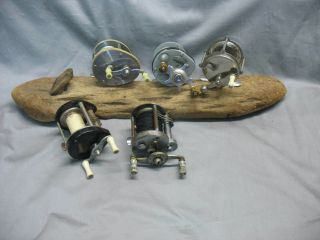 Vintage/old Fishing Reels - 5 Antique Bait Casting Reels - Pflueger - Atlas - Shakesp -