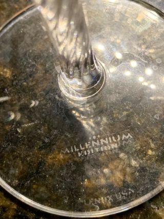 Lenox Madison Platinum Trim Very Rare Millenium Edition Champagne Flutes Set (4)