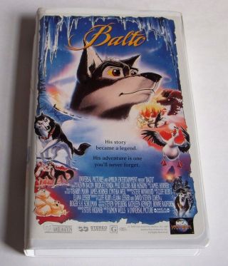 Balto Animated Family Video Vhs 1999 Holiday Classic Rare