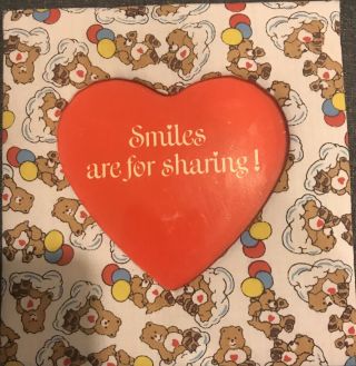 Rare Vintage Care Bears Smiles Are For Sharing Picture Frame