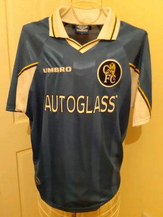 Chelsea Fc Rare Vintage Home Shirt 1997/1999 Xl Umbro