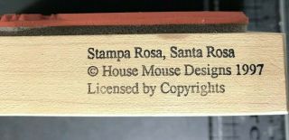 House Mouse,  Hot Cocoa,  RARE Wood Mounted Rubber Stamp 2