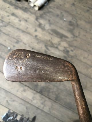 Antique Hickory Golf Club Rare The Shielen Mid Iron Winton And Co