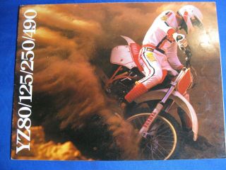 Vintage 1986 Yamaha Yz80/125/250/490 Motocross Dealer Sales Brochure