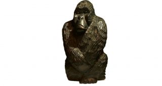 Handmade,  Authentic Gorilla From Rwanda,  The Heart Of Africa; Wooden Antique