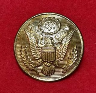 Extremely Rare Vintage Ww2 U.  S.  Army Enlisted Men Gold Tone Hat Badge