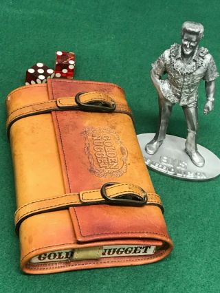 Rare Find Vintage Leather Playing Poker Cards Case Kenny Rogers The Gambler