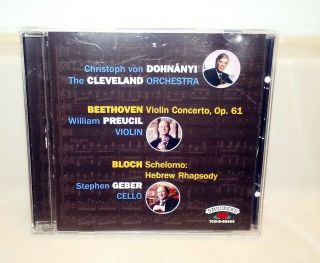 Cleveland Orchestra Dohnanyi Beethoven Violin Op.  61 Preucil/geber Promo Rare