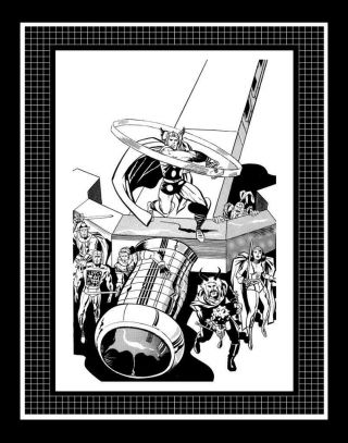 Jack Kirby Thor 156 Rare Production Art Cover Art Mono