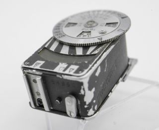 Rare Black Paint - Metraphot Leica Meter Shoe Mount Selenium Light Meter & Case 3