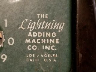 Vintage Lightning Adding Machine Bakelite Base 2