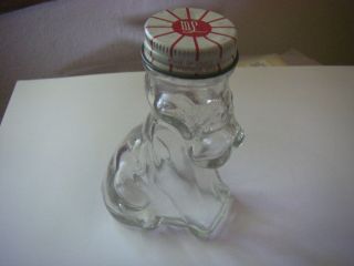Vintage / Antique Glass Dog Candy Container W/ Lid