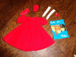 Vintage Barbie Red Flare Outfit Complete & Exc
