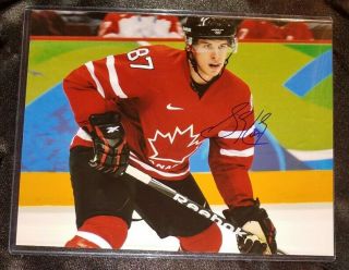 Sidney Crosby Hand Signed Team Canada 8x10 Photo With Top Loader Rare Future Hof