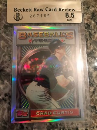 1993 93 Topps Finest Refractor 146 Chad Curtis Angels Bgs Rcr 8.  5 Pop 6 Rare