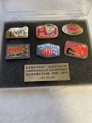 Rare Elvis Limited Edition Officially Licensed Collector Pin Set 1 Of 2000