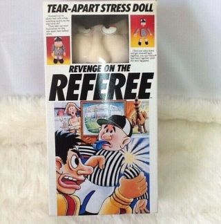 Revenge On The Referee Tear Apart Stress Doll Vintage 1989 Box Nfl Gift